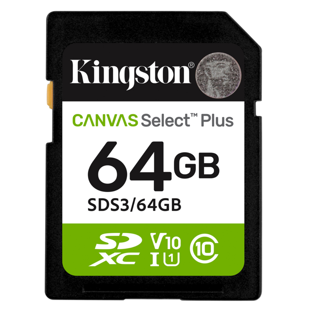 Карта памяти Kingston SDS3/64GB Canvas Select Plus C10 UHS-I U1 V10 64GB