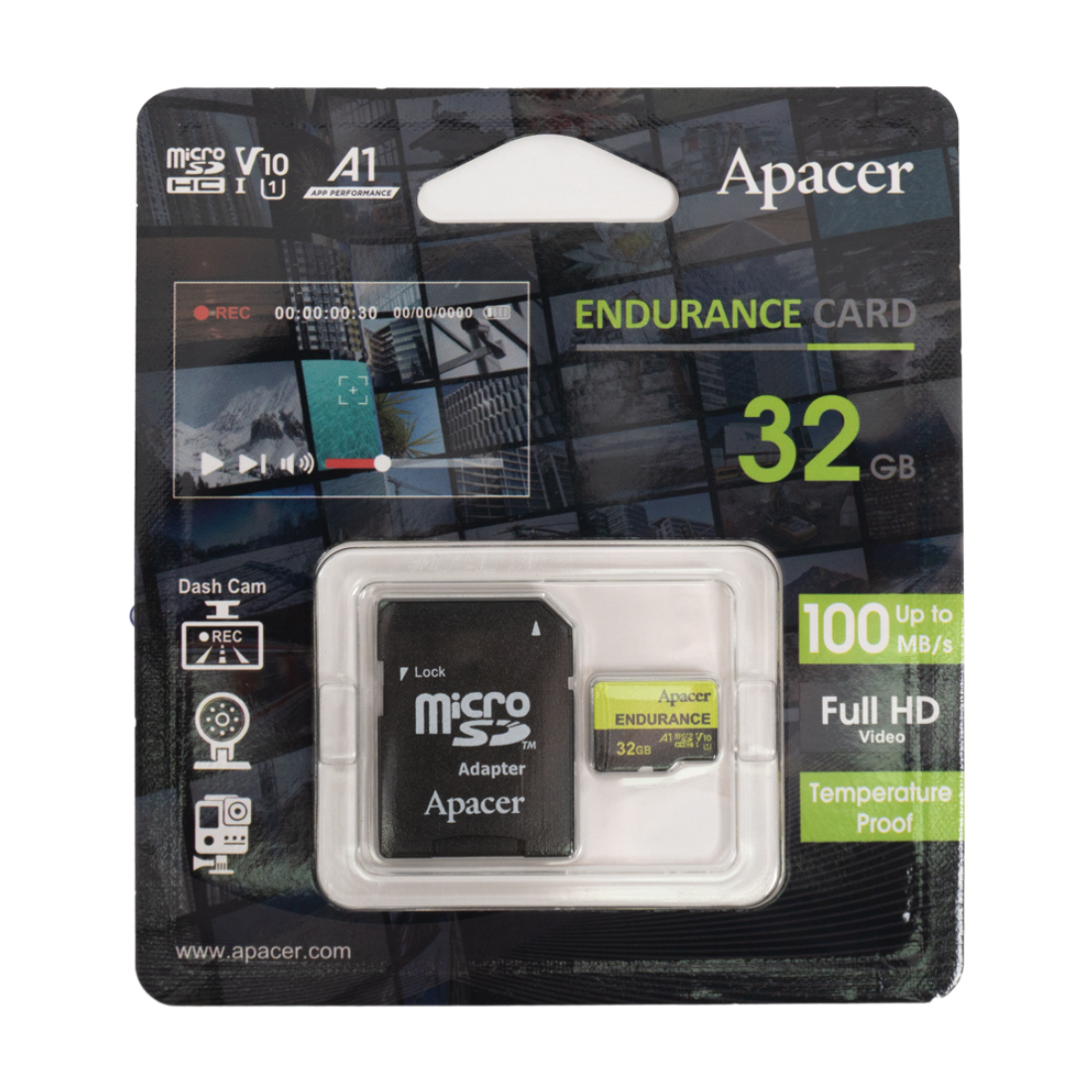 Карта памяти Apacer AP32GEDM0D05-R 32GB с адаптером SD