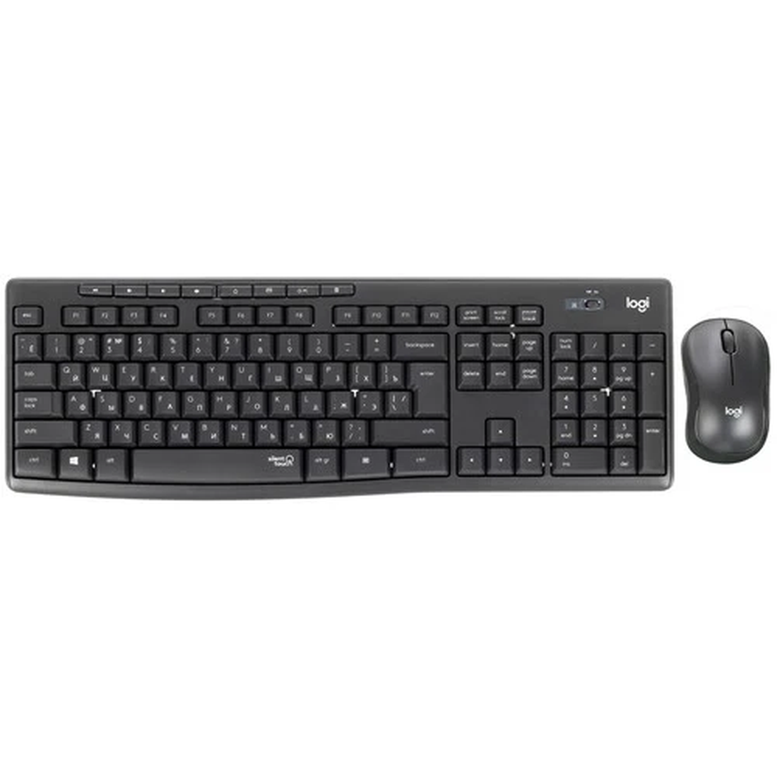 Комплект беспроводной Logitech MK295 SilentTouch, графит, RUS, 2.4 ГГц, клавиатура+мышь
