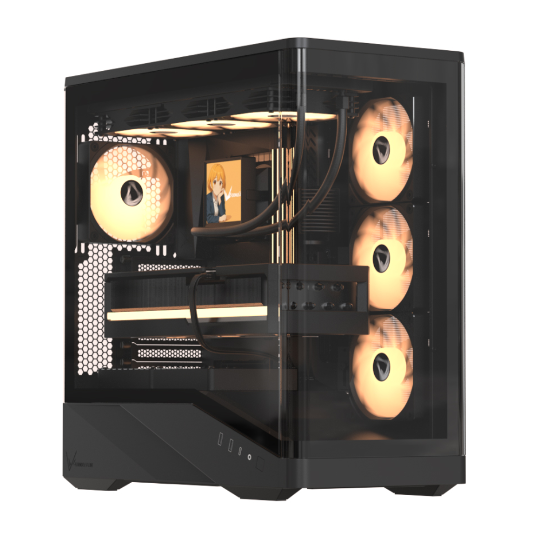 Компьютерный корпус Formula V Crystal U9 PA Black без Б/П