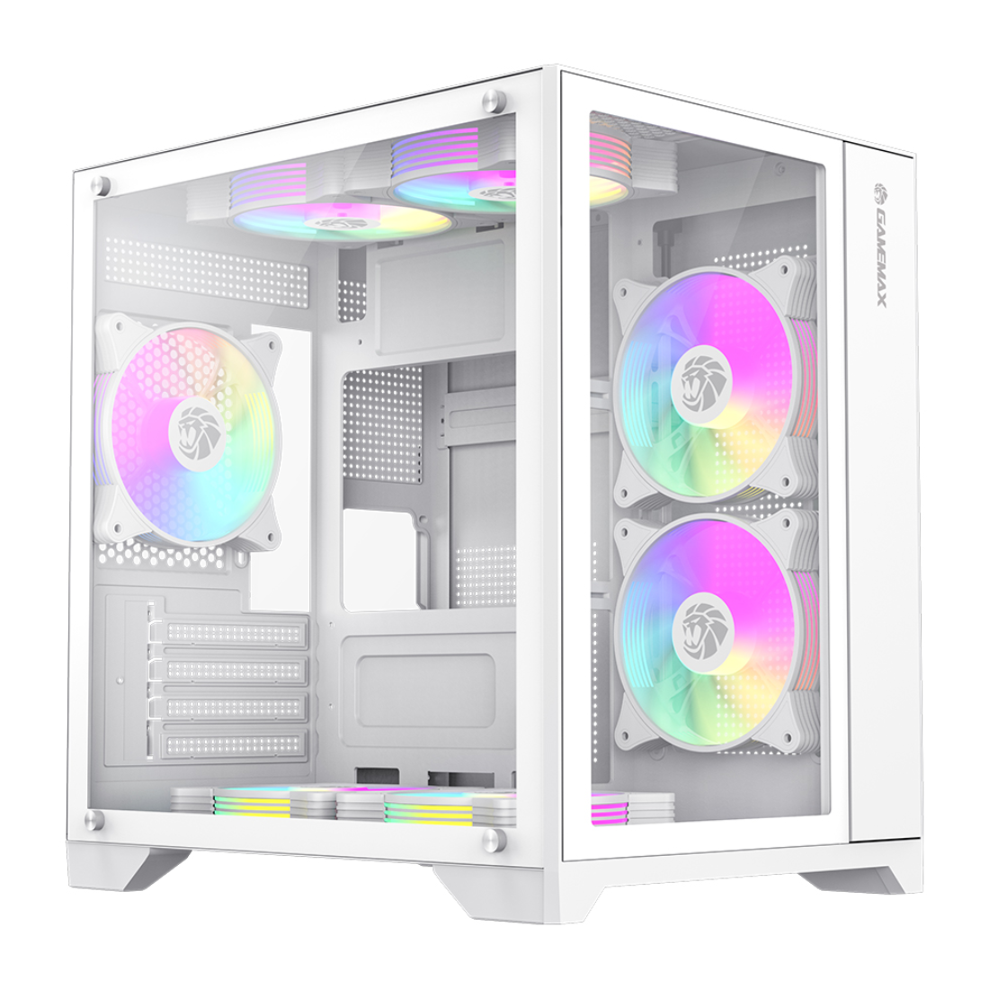 Компьютерный корпус Gamemax Infinity Mini 7 ARGB Fans + Controller White без Б/П