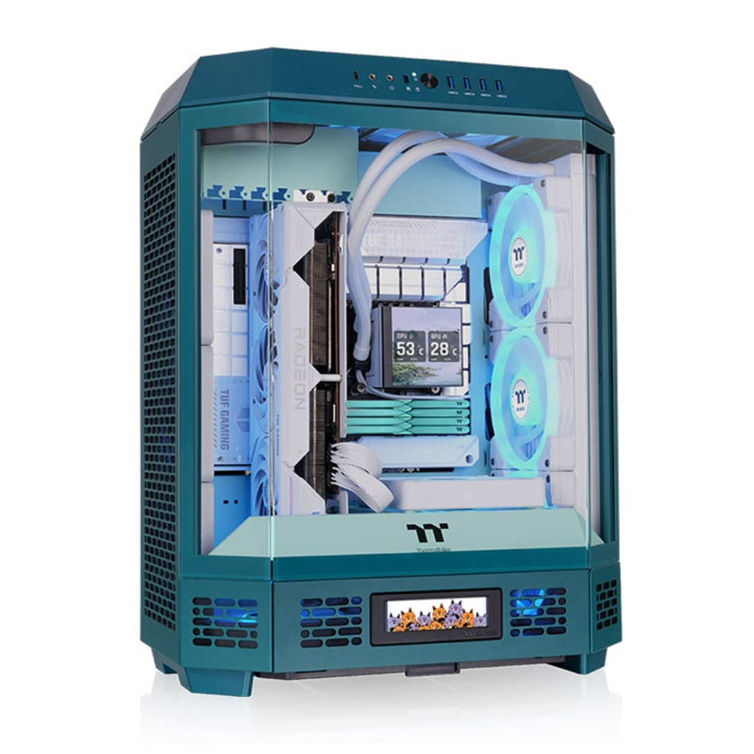 Компьютерный корпус Thermaltake The Tower 600 Transformative Teal без Б/П