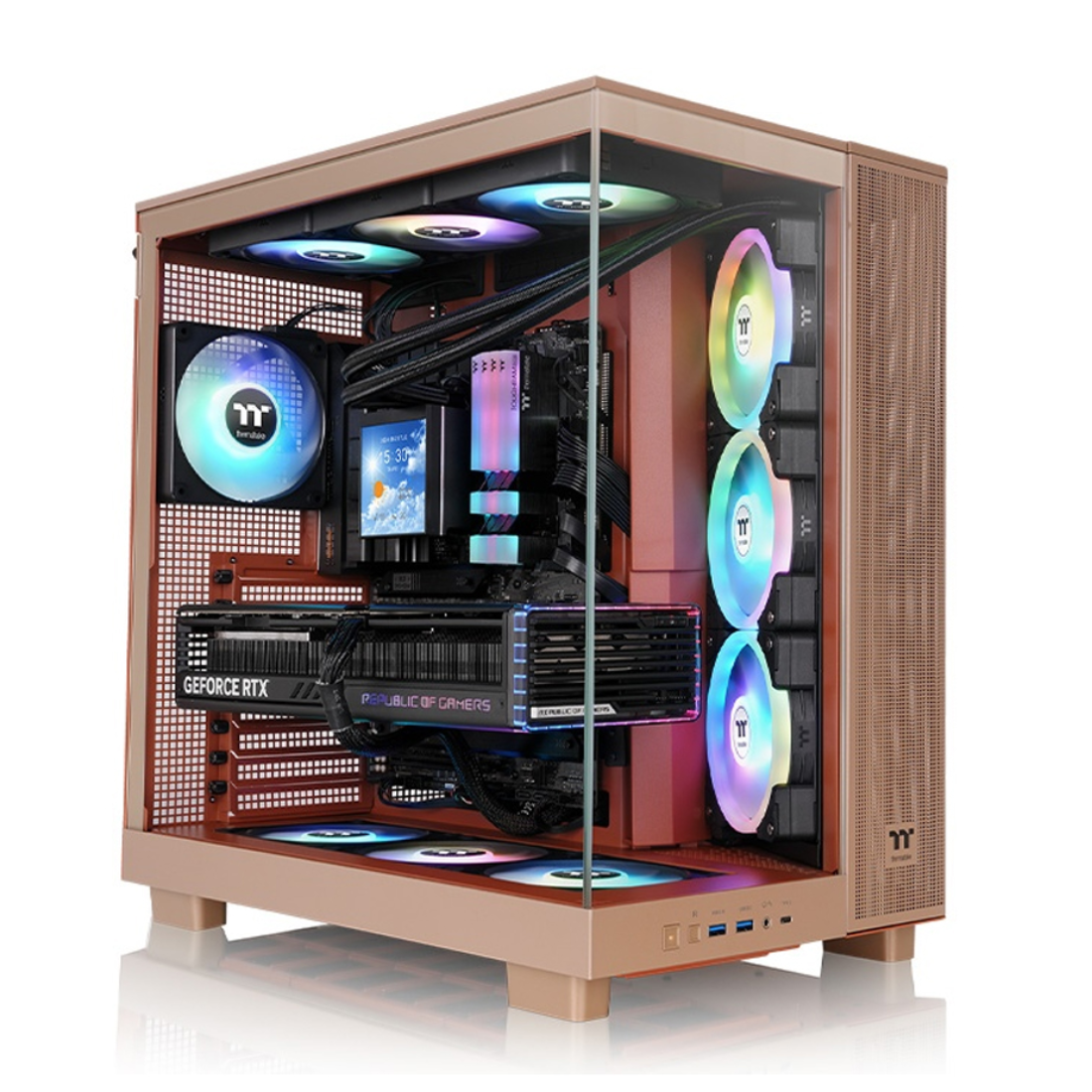 Компьютерный корпус Thermaltake View 380 XL TG ARGB Gravel Sand без Б/П